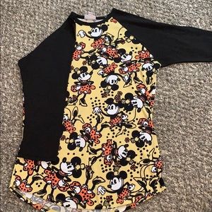 LuLaRoe Randy Disney Minnie Mouse Top 3/4 Sleeve